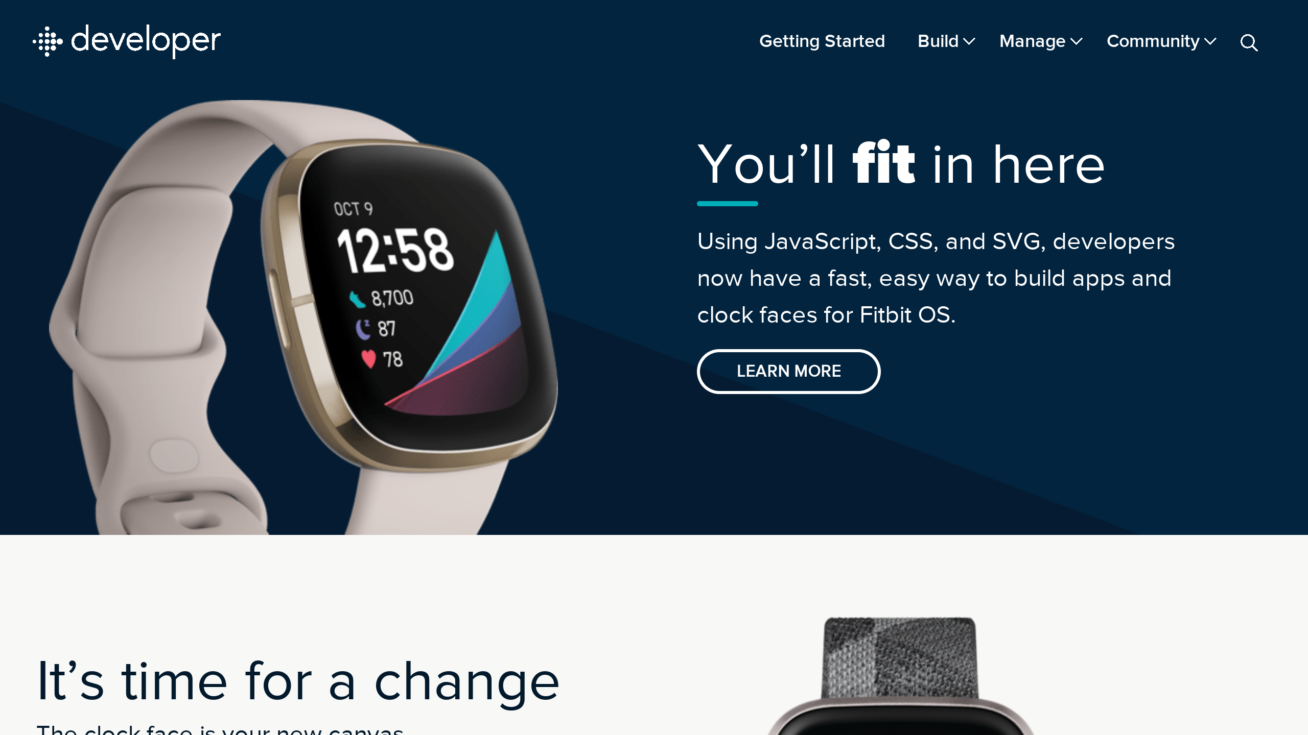 Fitbit's website screenshot