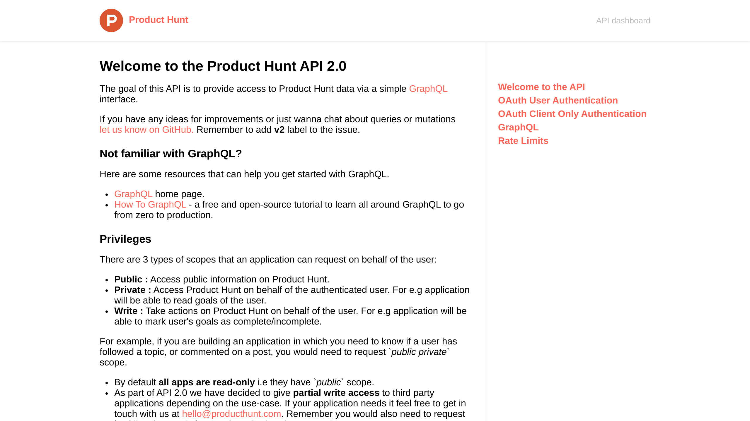 Product Hunt's website screenshot