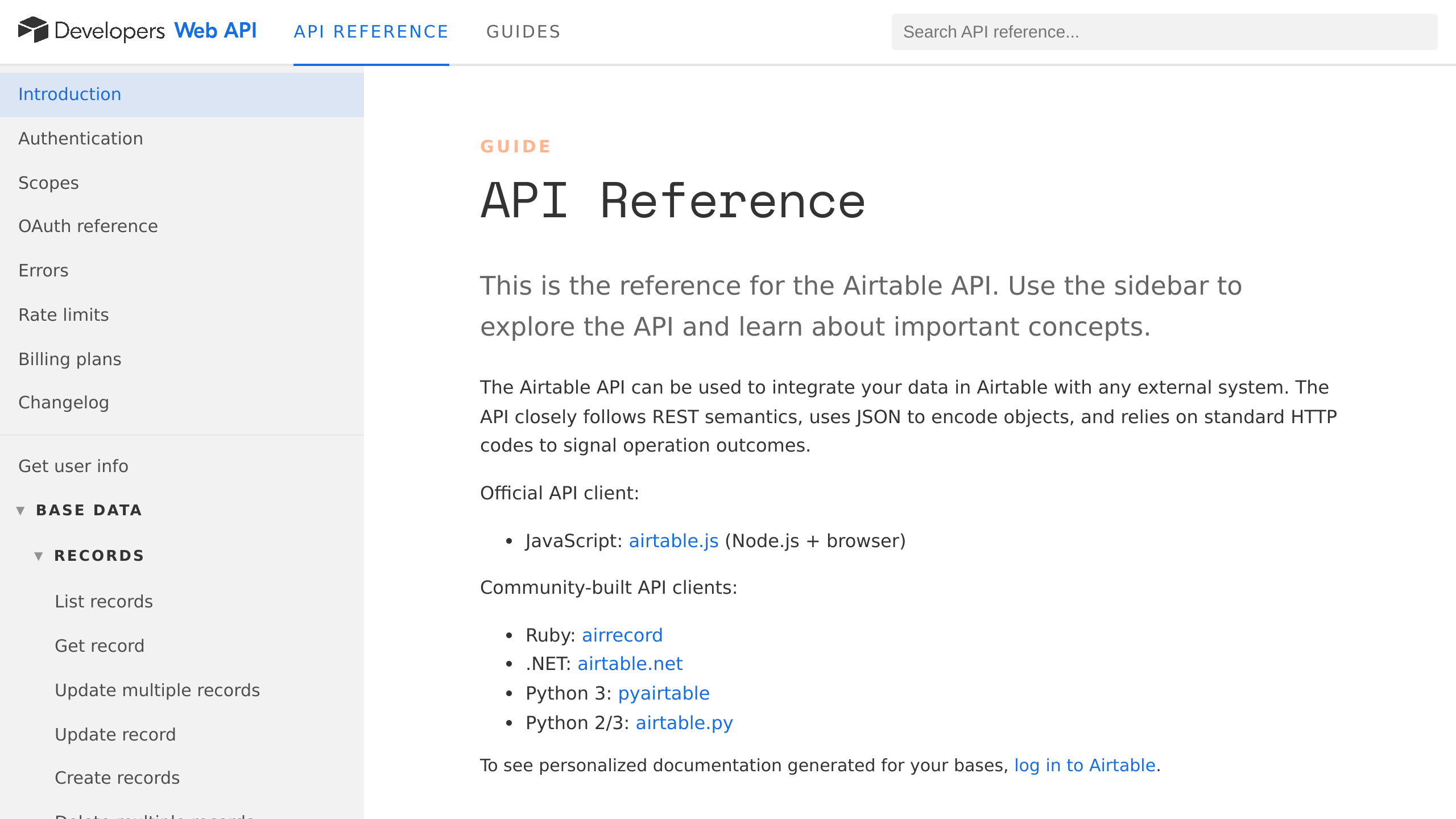 Airtable's website screenshot