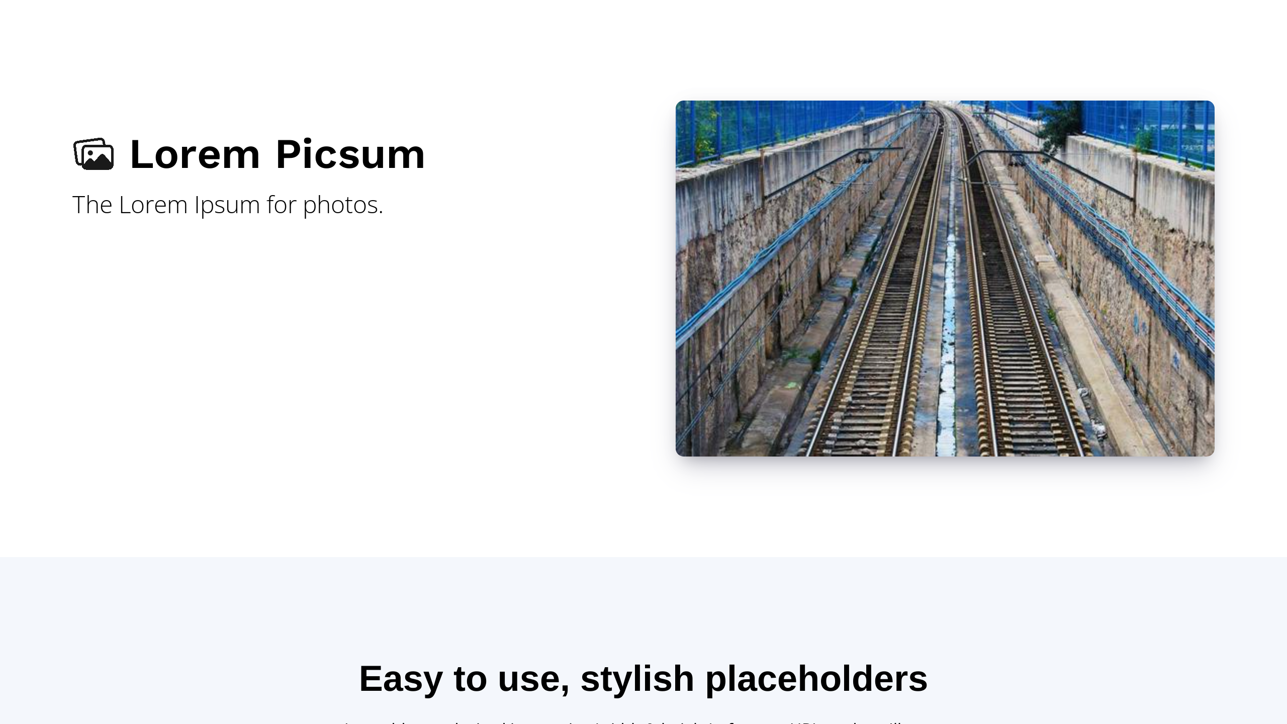 Lorem Picsum's website screenshot