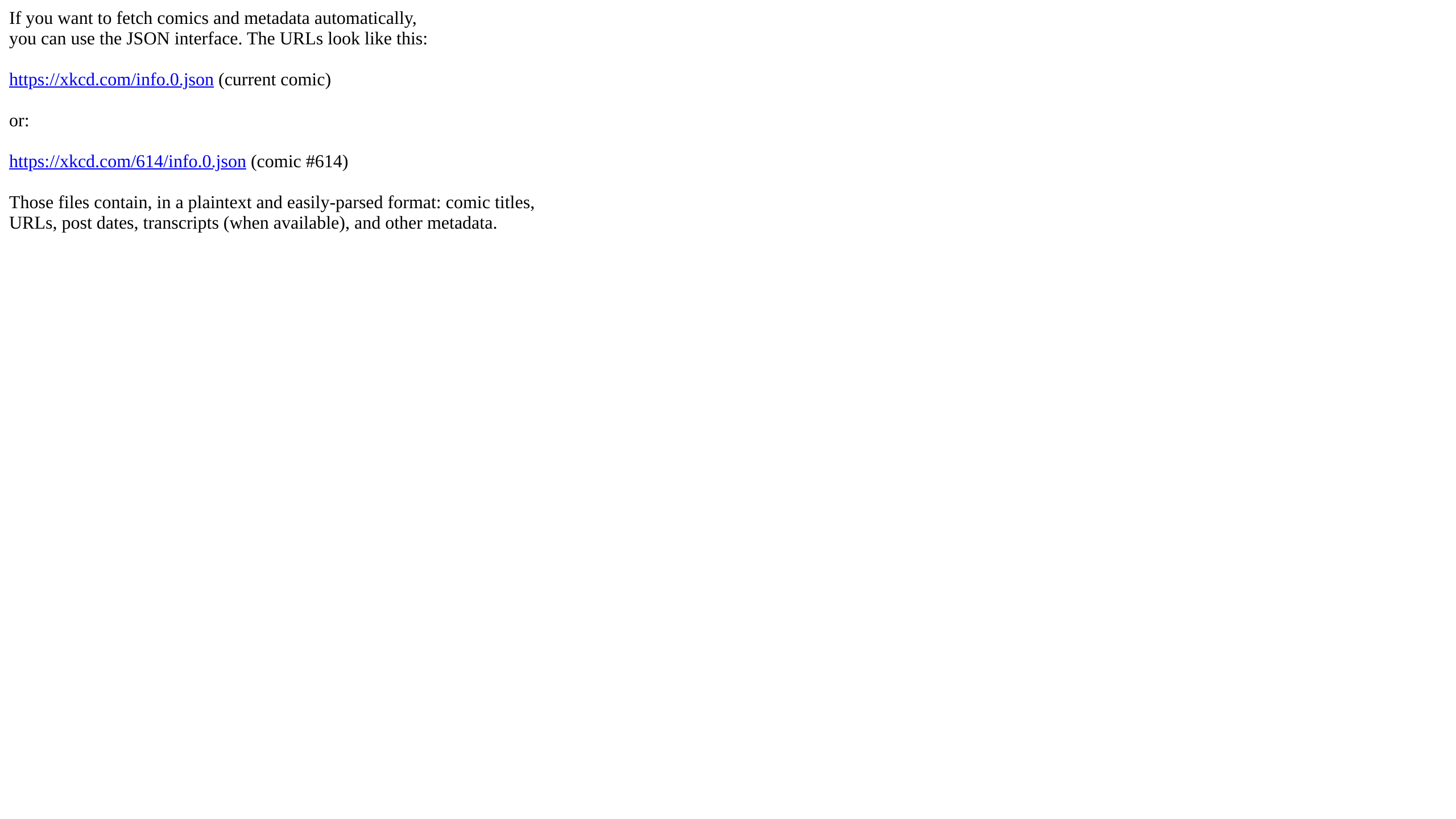 xkcd's website screenshot