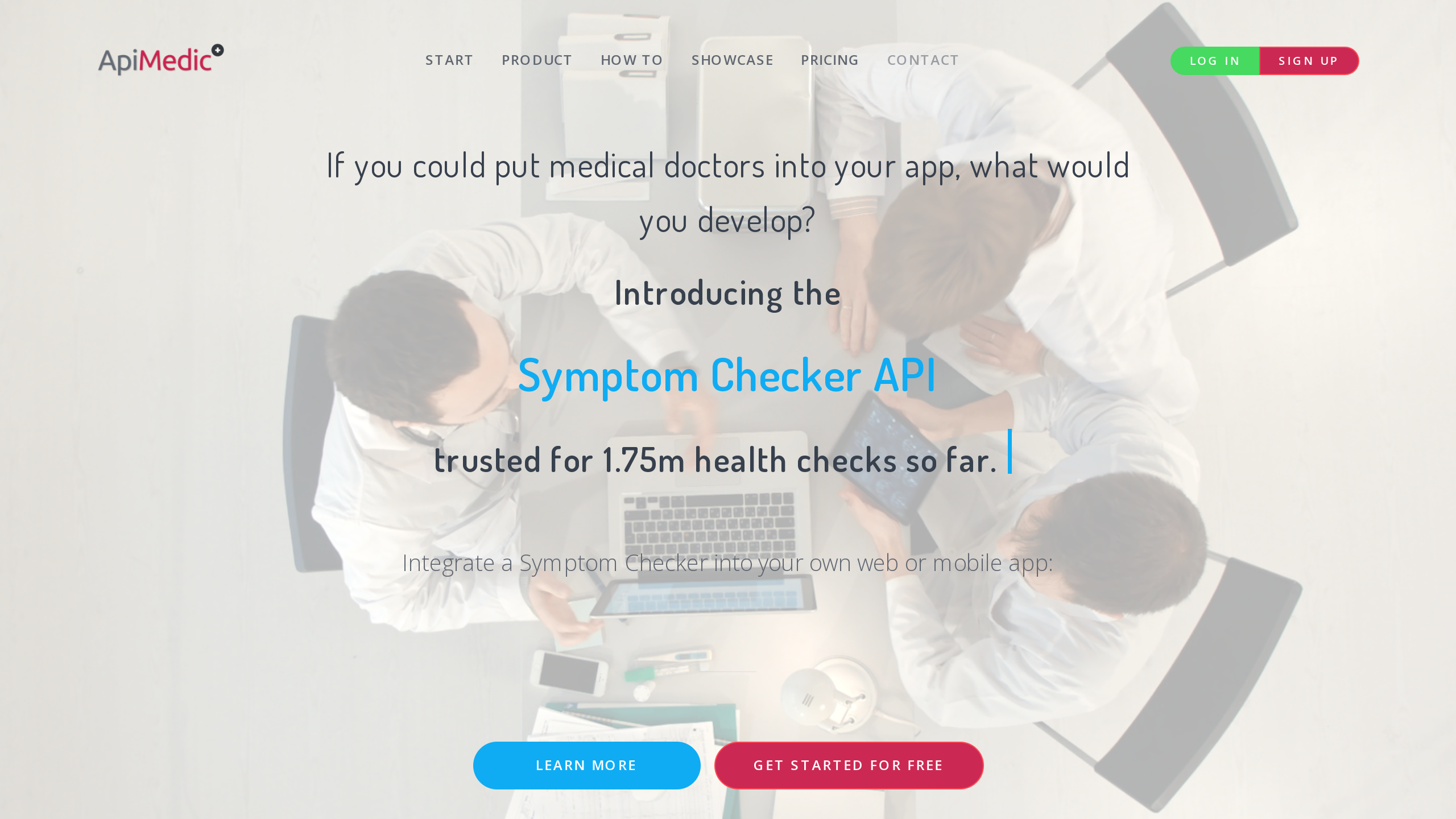 ApiMedic's website screenshot
