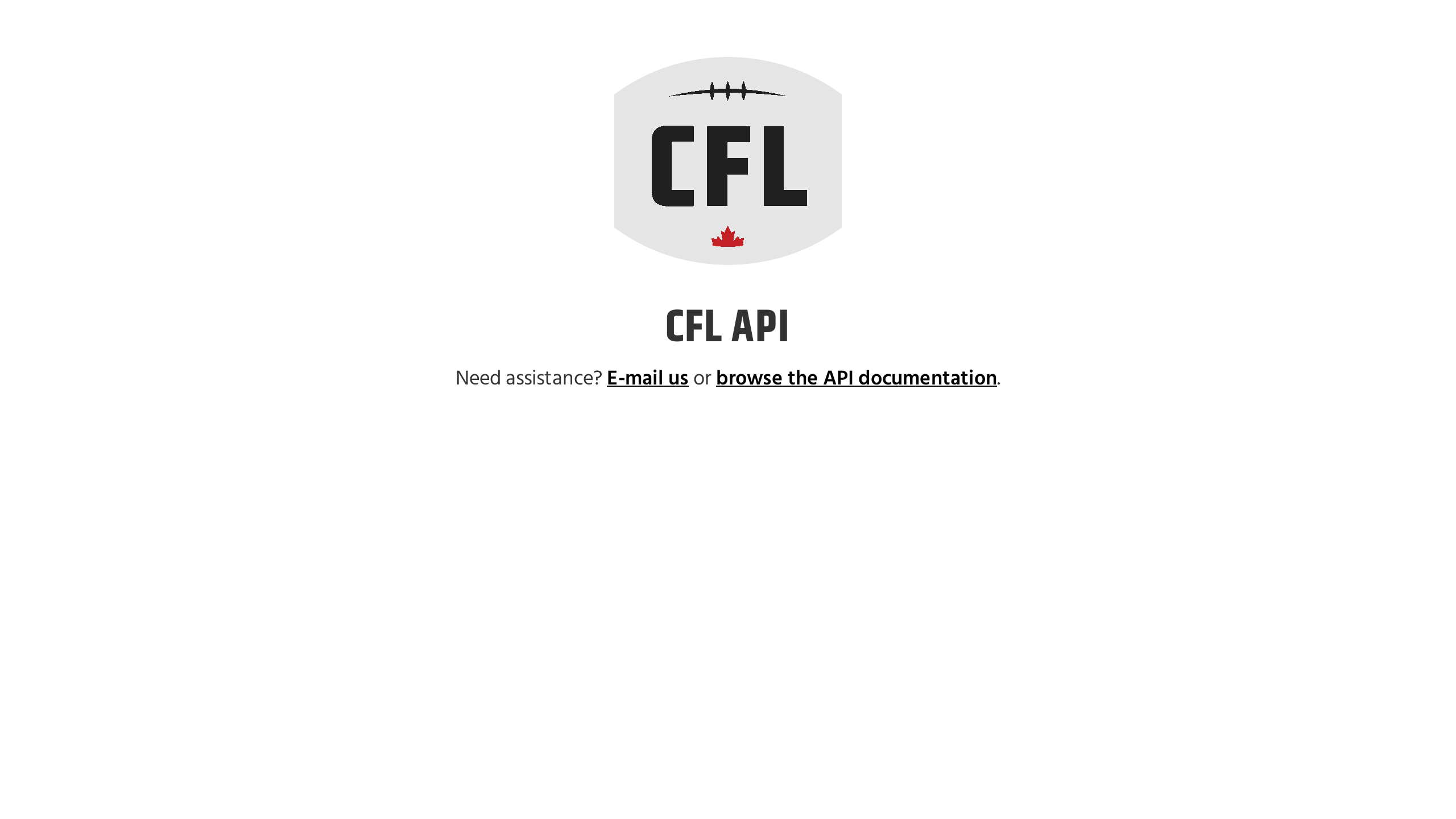 Canadian Football League (CFL)'s website screenshot