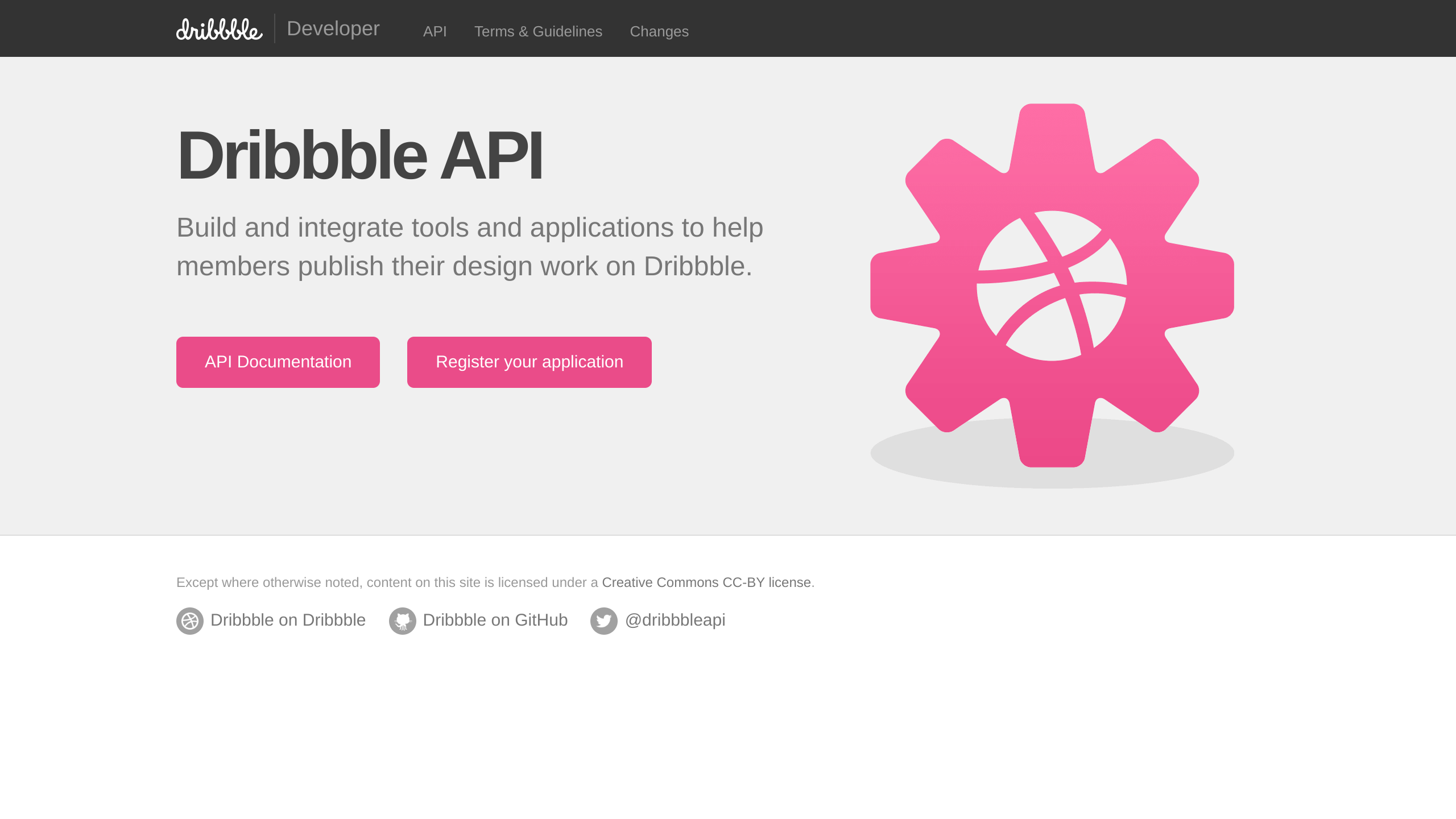 Dribbble's website screenshot
