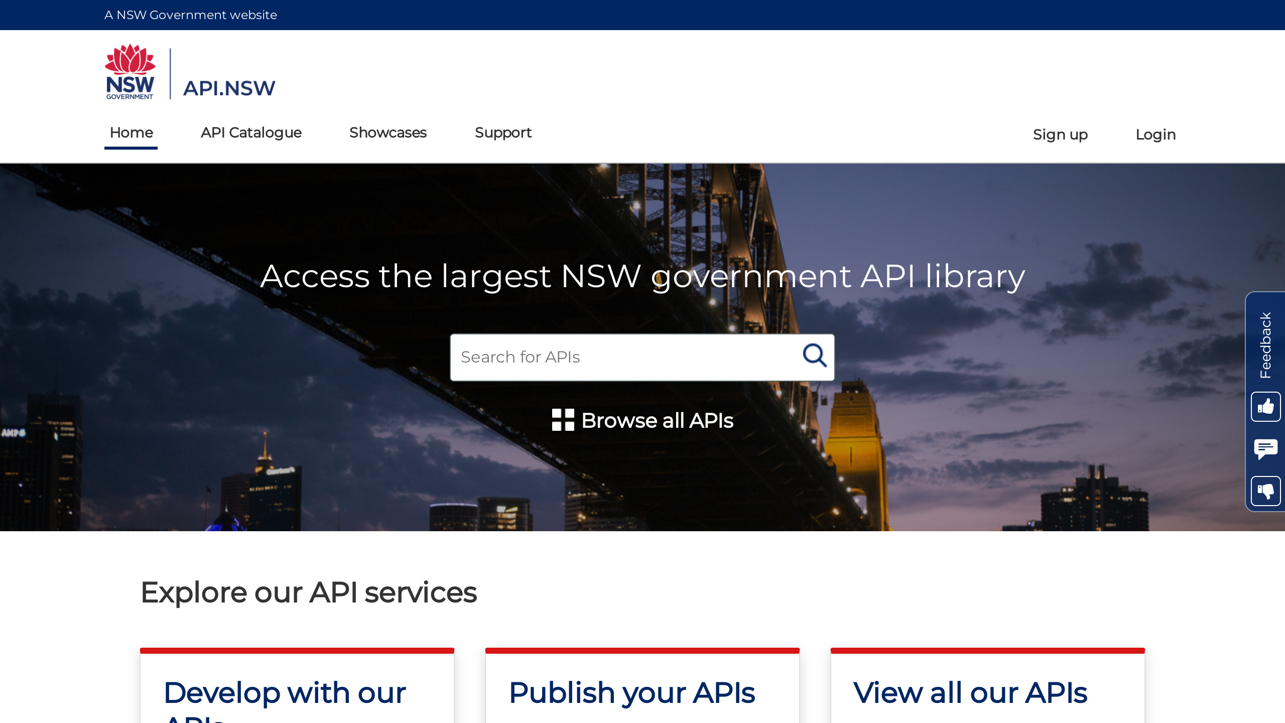 Open Government, New South Wales's website screenshot
