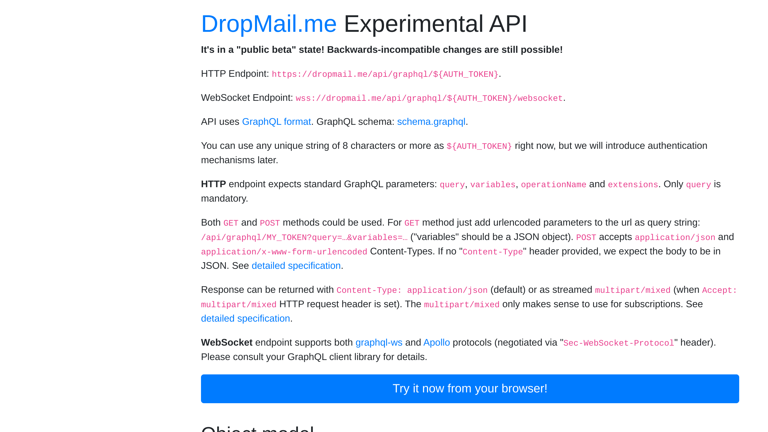 DropMail's website screenshot