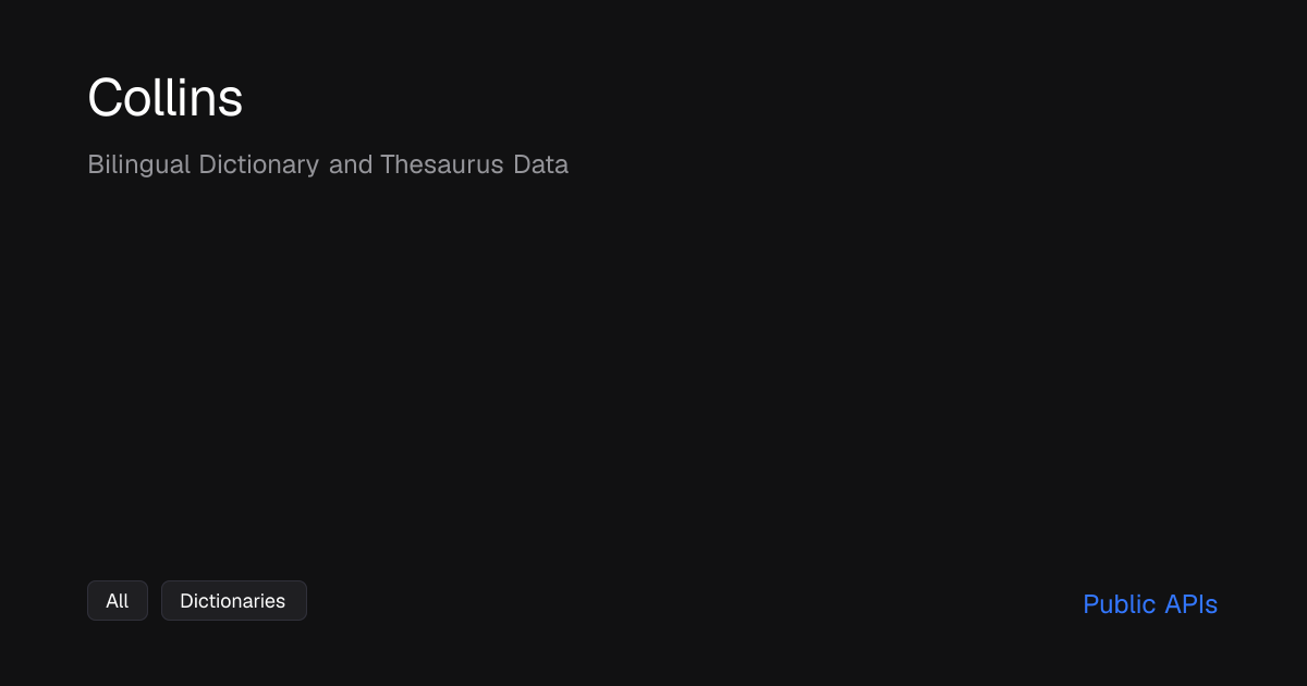 Collins - Public APIs
